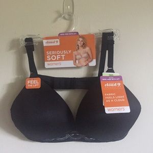 Warner’s Wire Free With Lift Bra 36B Cloud 9 Black